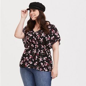 Disney Mulan Mushu Floral Woven Babydoll